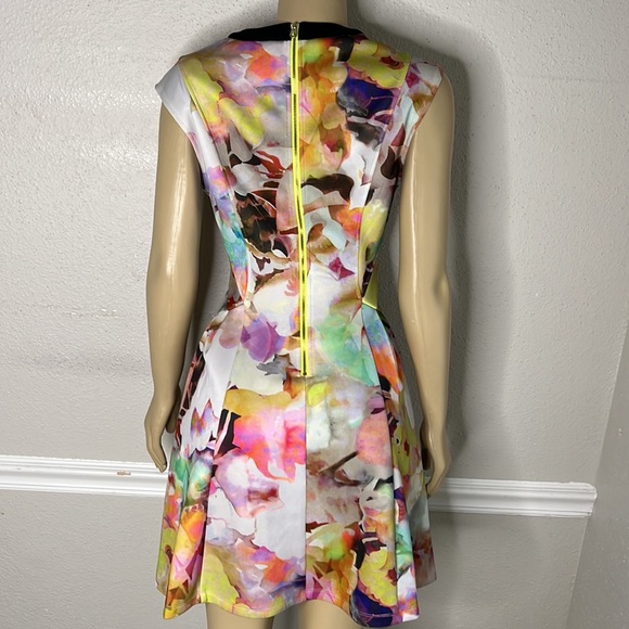 Ted Baker - Pastel Floral Printed Fit & Flare Dress Sz 3 (US M) - Picture 4 of 9